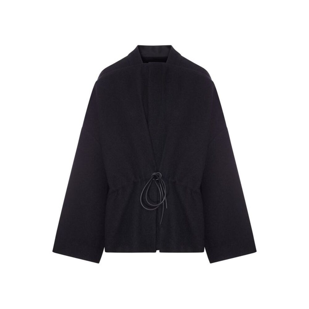 Rick Owens Women Wool Kimono Blouson With Belt